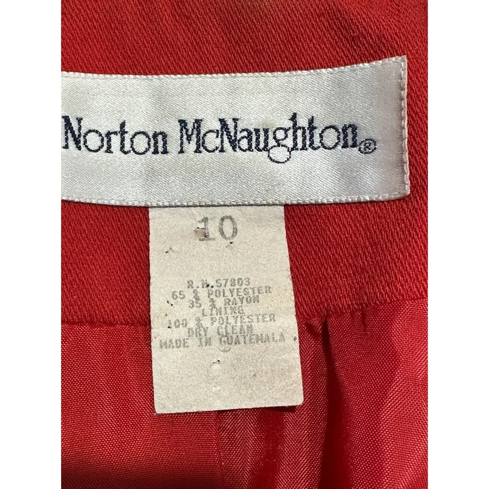 Norton McNaughton Blazer Womens Size 10 Orange 3 Button Vintage‎ Lined Flaws